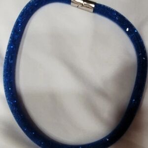 Swarovski Blue Sparkle Choker/Wrap Bracelet 15"